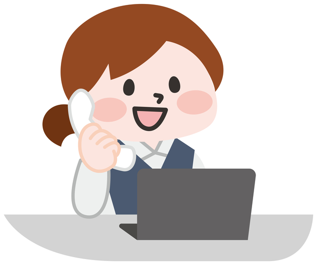 電話で話す女性