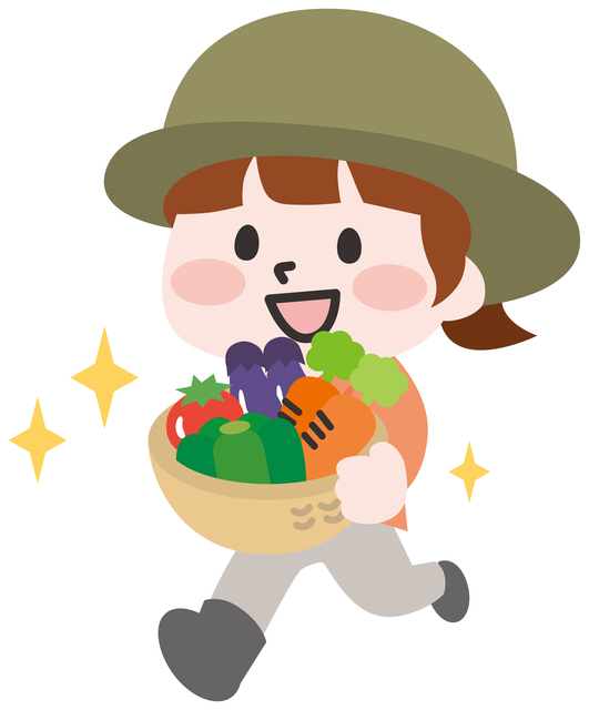 農家女性のイラスト