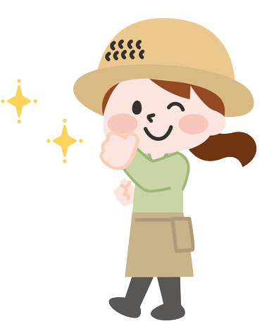 帽子をかぶった農家女性のイラスト