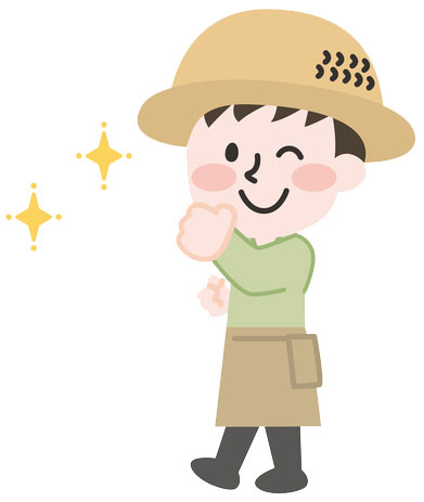 帽子をかぶった農家男性のイラスト