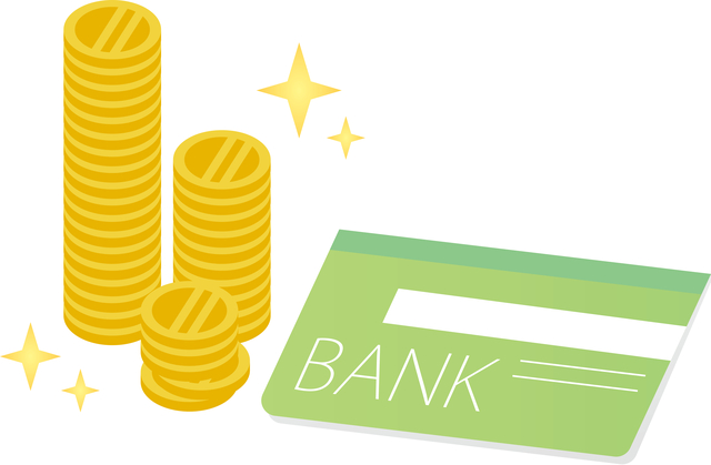 コインと通帳のイメージ